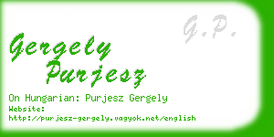 gergely purjesz business card